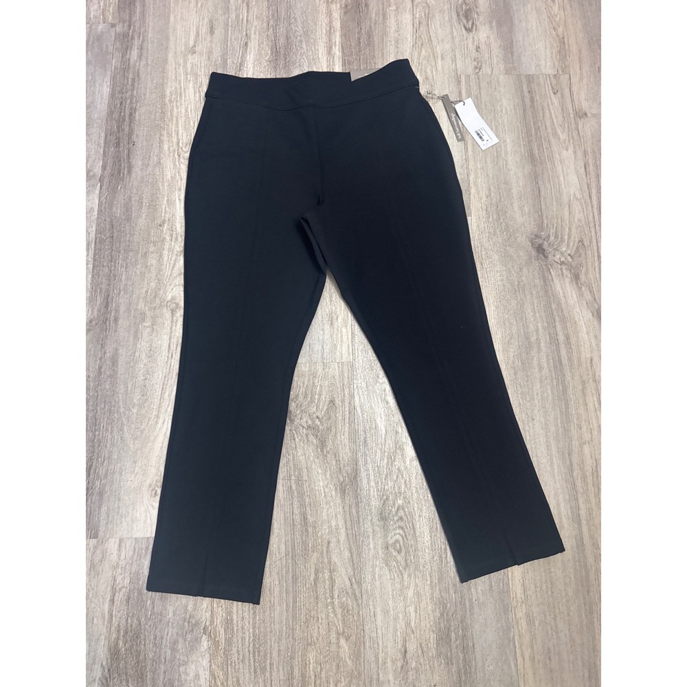 Soft Surroundings Black Soft Essential Ponte Slim Ankle Pants Petite‎ Medium NWT